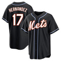Lashops NY.Mets #17 Keith Hernandez Player Black Fashion Out Game Stitched Jerseys