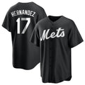 Lashops NY.Mets #17 Keith Hernandez Player Black Home Game Stitched Jerseys