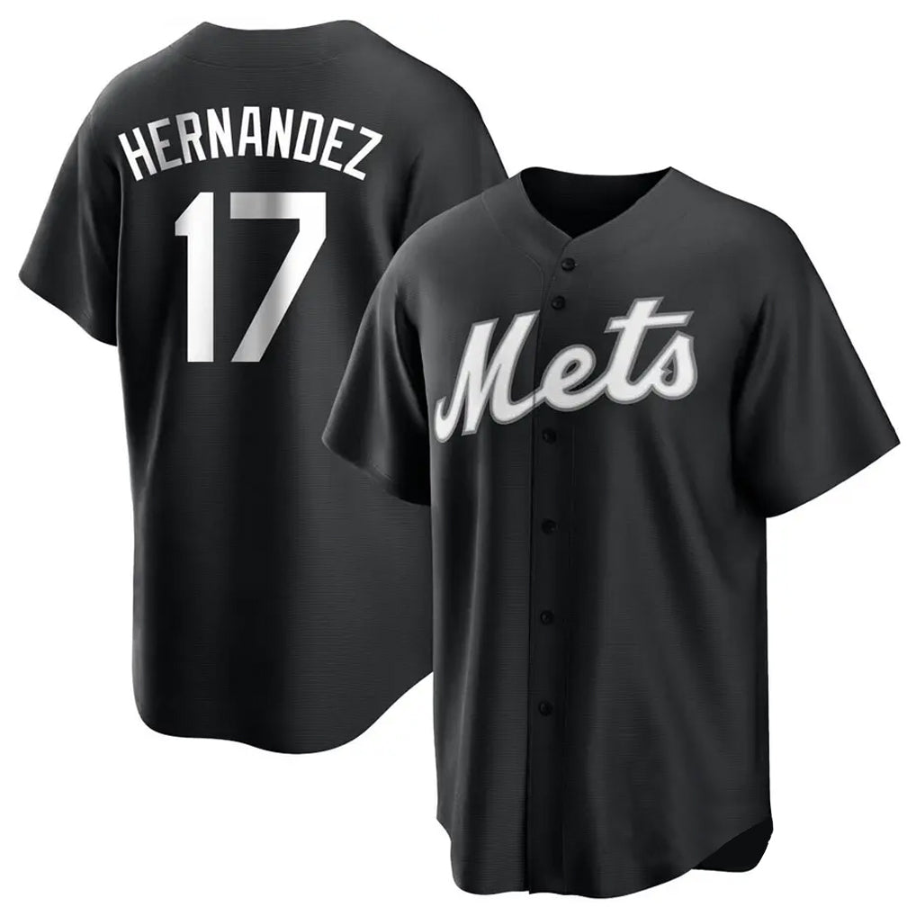 Lashops NY.Mets #17 Keith Hernandez Player Black Home Game Stitched Jerseys