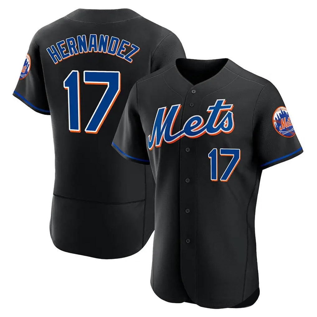 Lashops NY.Mets #17 Keith Hernandez Player Black Replica Home Limited Elite Stitched Jerseys