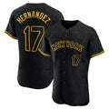 Lashops NY.Mets #17 Keith Hernandez Player Black Snake Skin City Home Limited Elite Stitched Jerseys