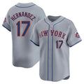Lashops NY.Mets #17 Keith Hernandez Player Gray Road Limited Home Stitched Jerseys