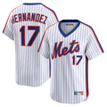 Lashops NY.Mets #17 Keith Hernandez Player White Cooperstown Collection T-shirt Game Stitched Jerseys