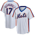 Lashops NY.Mets #17 Keith Hernandez Player White Cooperstown Collection T-shirt Home Stitched Jerseys