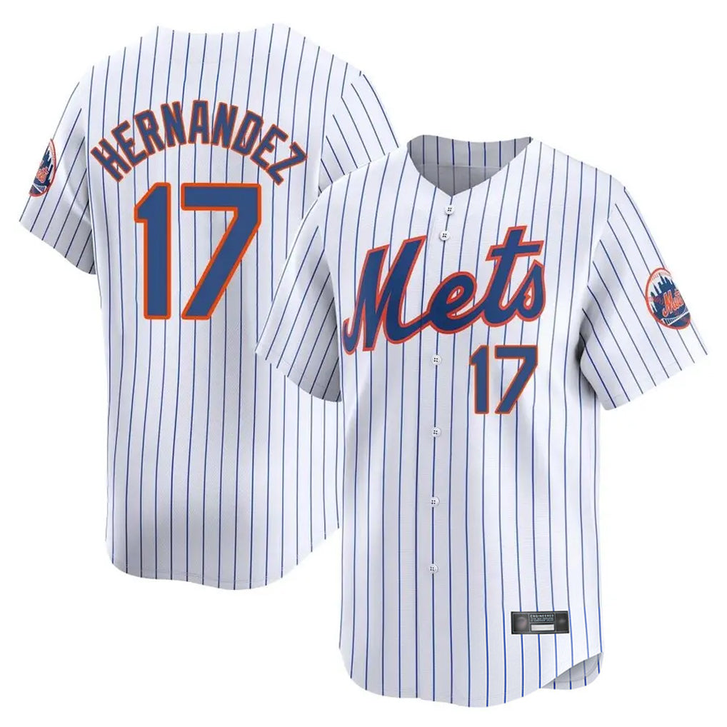 Lashops NY.Mets #17 Keith Hernandez Player White Home Replica Stitched Jerseys