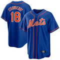 Lashops NY.Mets #18 Darryl Strawberry Player Royal Home Game Stitched Jerseys