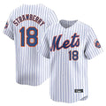 Lashops NY.Mets #18 Darryl Strawberry Player White Home Limited Stitched Jerseys