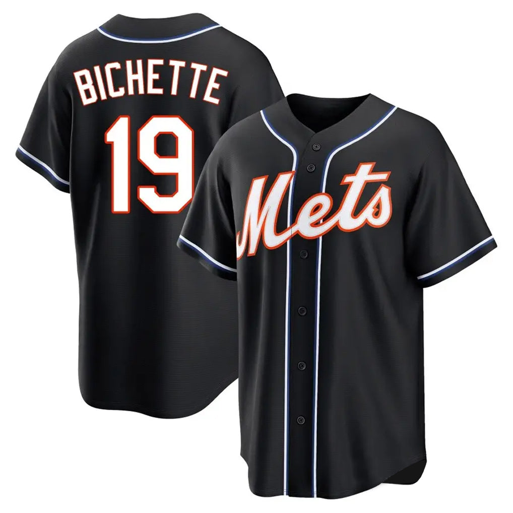 Lashops NY.Mets #19 Bo Bichette Player Black Fashion Out Game Stitched Jerseys