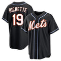 Lashops NY.Mets #19 Bo Bichette Player Black Fashion Out Game Stitched Jerseys
