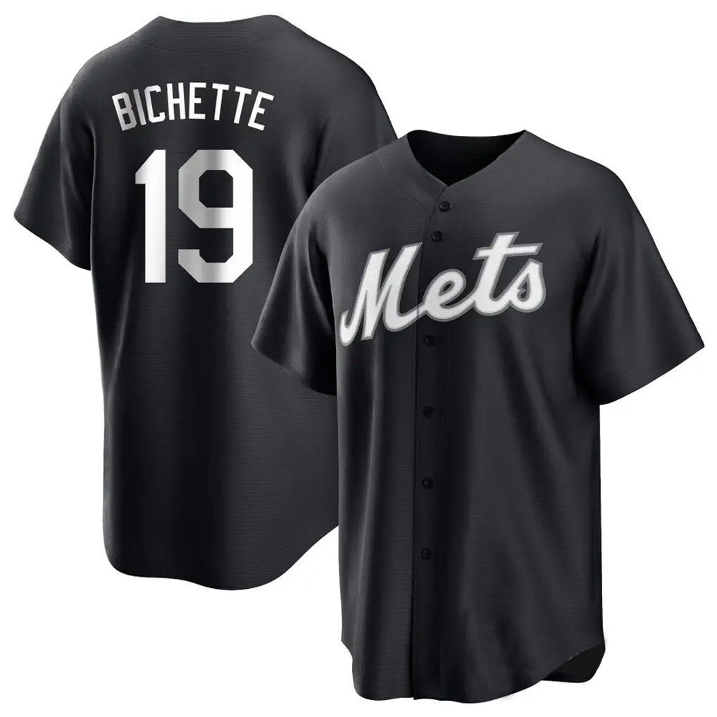 Lashops NY.Mets #19 Bo Bichette Player Black Home Game Stitched Jerseys