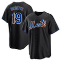 Lashops NY.Mets #19 Bo Bichette Player Black Replica Home Game Stitched Jerseys
