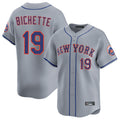 Lashops NY.Mets #19 Bo Bichette Player Gray Road Limited Home Stitched Jerseys