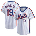 Lashops NY.Mets #19 Bo Bichette Player White Cooperstown Collection T-shirt Game Stitched Jerseys