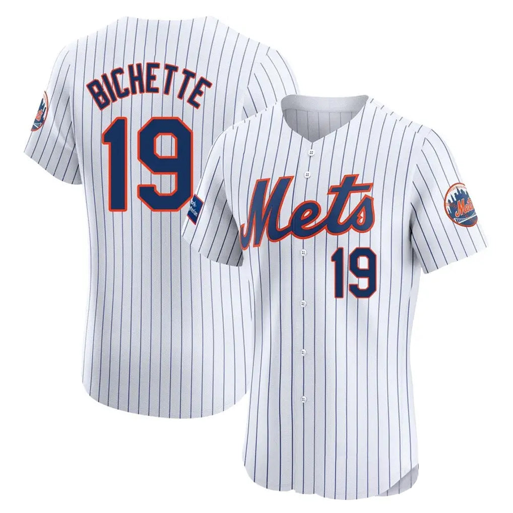 Lashops NY.Mets #19 Bo Bichette Player White Home Limited Elite Stitched Jerseys