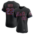 Lashops NY.Mets #22 Juan Soto Player Black Home Limited Elite Stitched Jerseys
