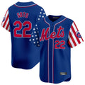 Lashops NY.Mets #22 Juan Soto Player Royal 2025 Independence Day Vapor Premier Limited  Stitched Jerseys