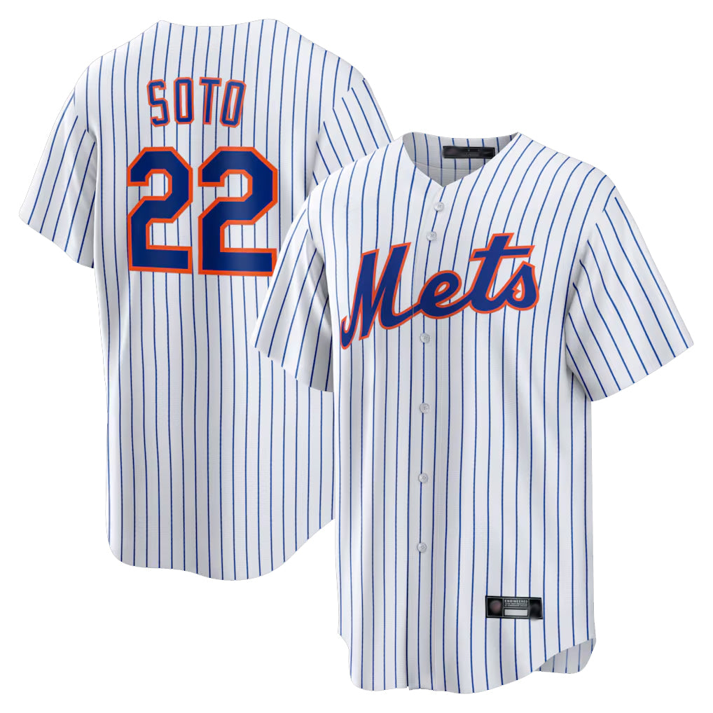 Lashops NY.Mets #22 Juan Soto Player White Home Game Stitched Jerseys