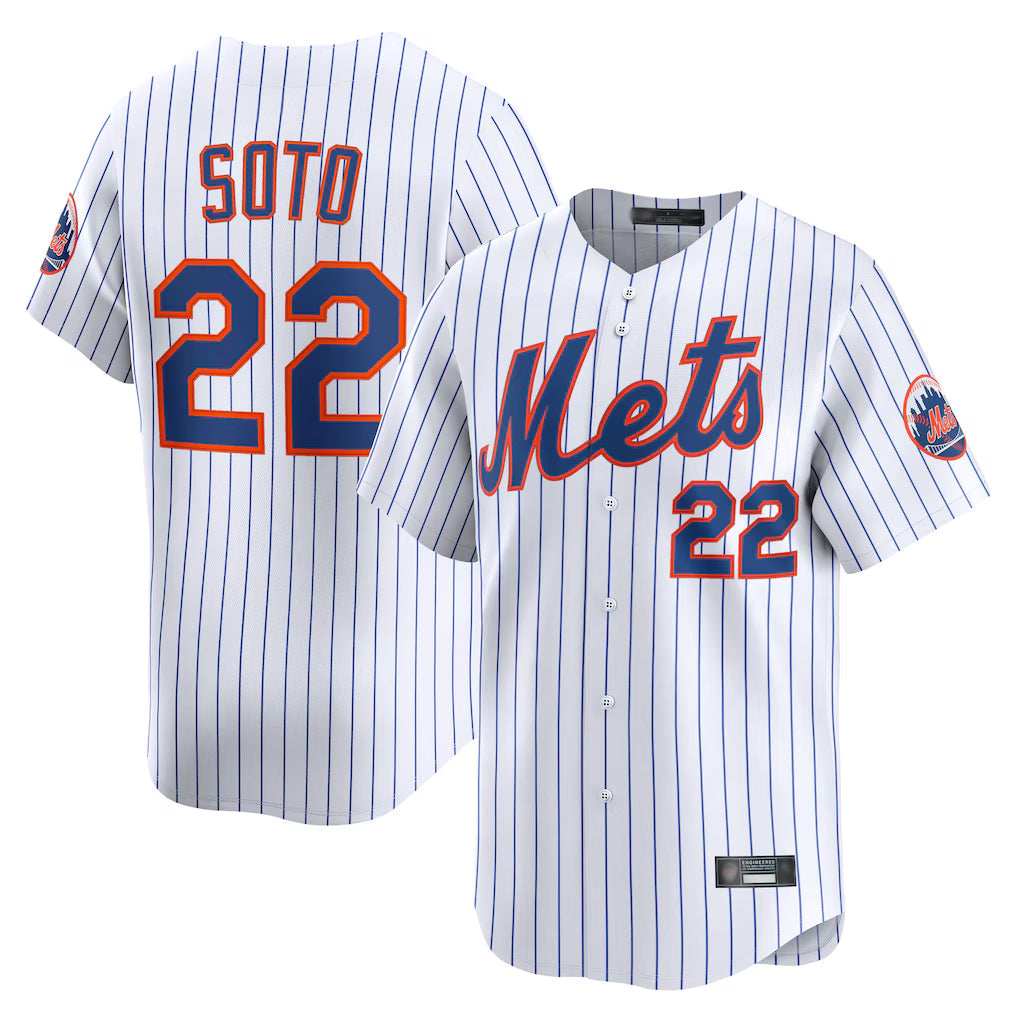 Lashops NY.Mets #22 Juan Soto Player White Home Limited Stitched Jerseys