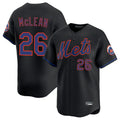 Lashops NY.Mets #26 Nolan McLean Player Black Alternate Home Limited Stitched Jerseys
