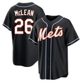Lashops NY.Mets #26 Nolan McLean Player Black Fashion Out Game Stitched Jerseys