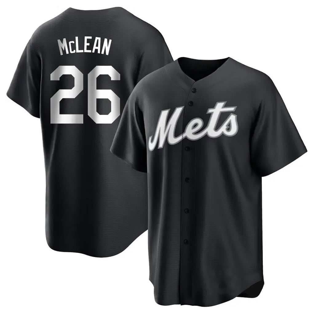 Lashops NY.Mets #26 Nolan McLean Player Black Home Game Stitched Jerseys