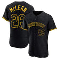 Lashops NY.Mets #26 Nolan McLean Player Black Snake Skin City Home Game Stitched Jerseys