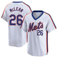 Lashops NY.Mets #26 Nolan McLean Player White Cooperstown Collection T-shirt Game Stitched Jerseys