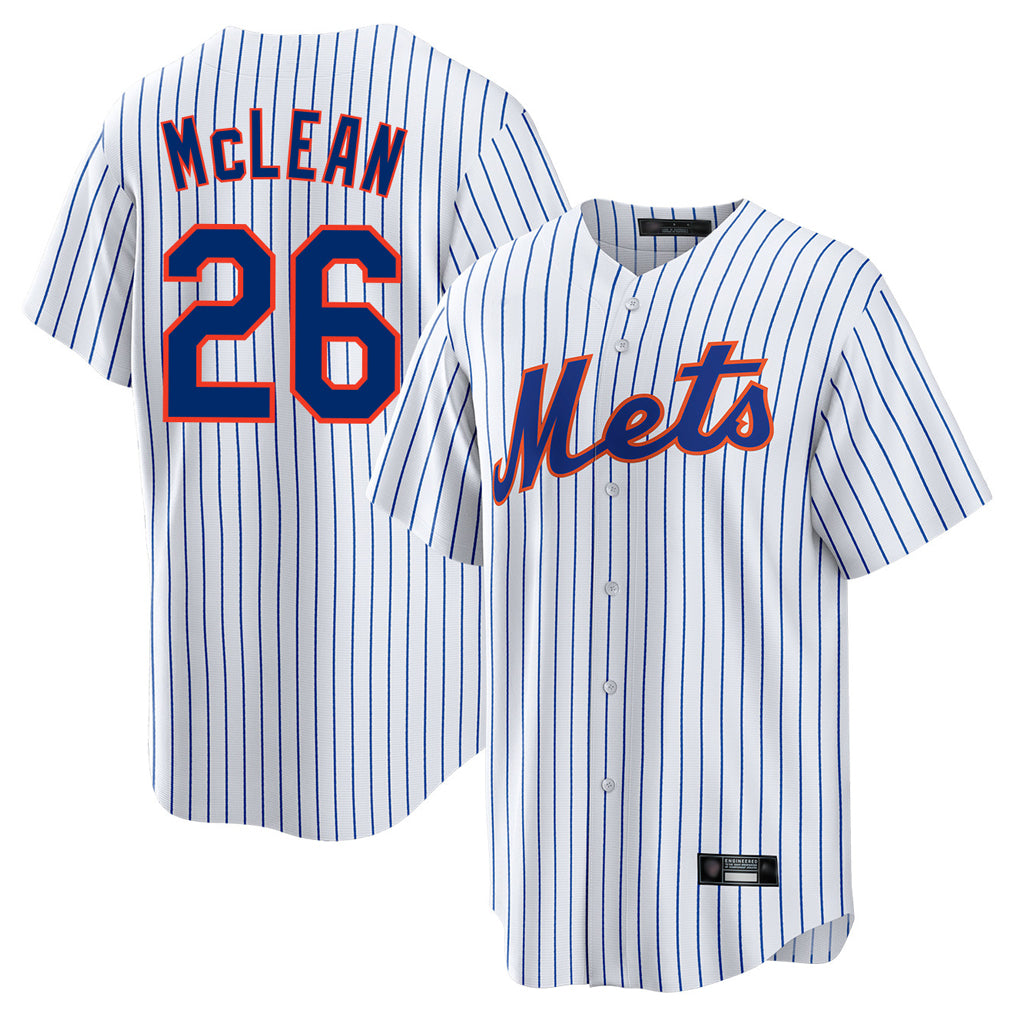 Lashops NY.Mets #26 Nolan McLean Player White Home Game Stitched Jerseys