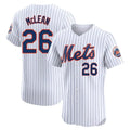 Lashops NY.Mets #26 Nolan McLean Player White Home Limited Elite Stitched Jerseys