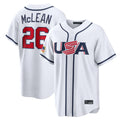 Lashops NY.Mets #26 Nolan McLean Player White USA 2026 World Classic Home Limited Stitched Jerseys