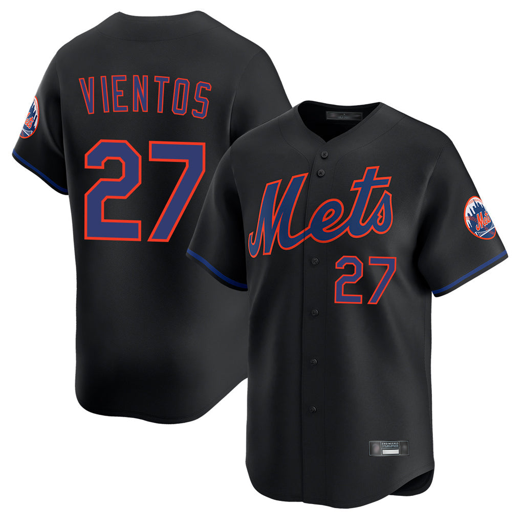 Lashops NY.Mets #27 Mark Vientos Player Black Alternate Home Limited Stitched Jerseys