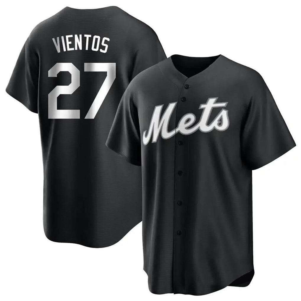 Lashops NY.Mets #27 Mark Vientos Player Black Home Game Stitched Jerseys