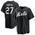 Lashops NY.Mets #27 Mark Vientos Player Black Home Game Stitched Jerseys