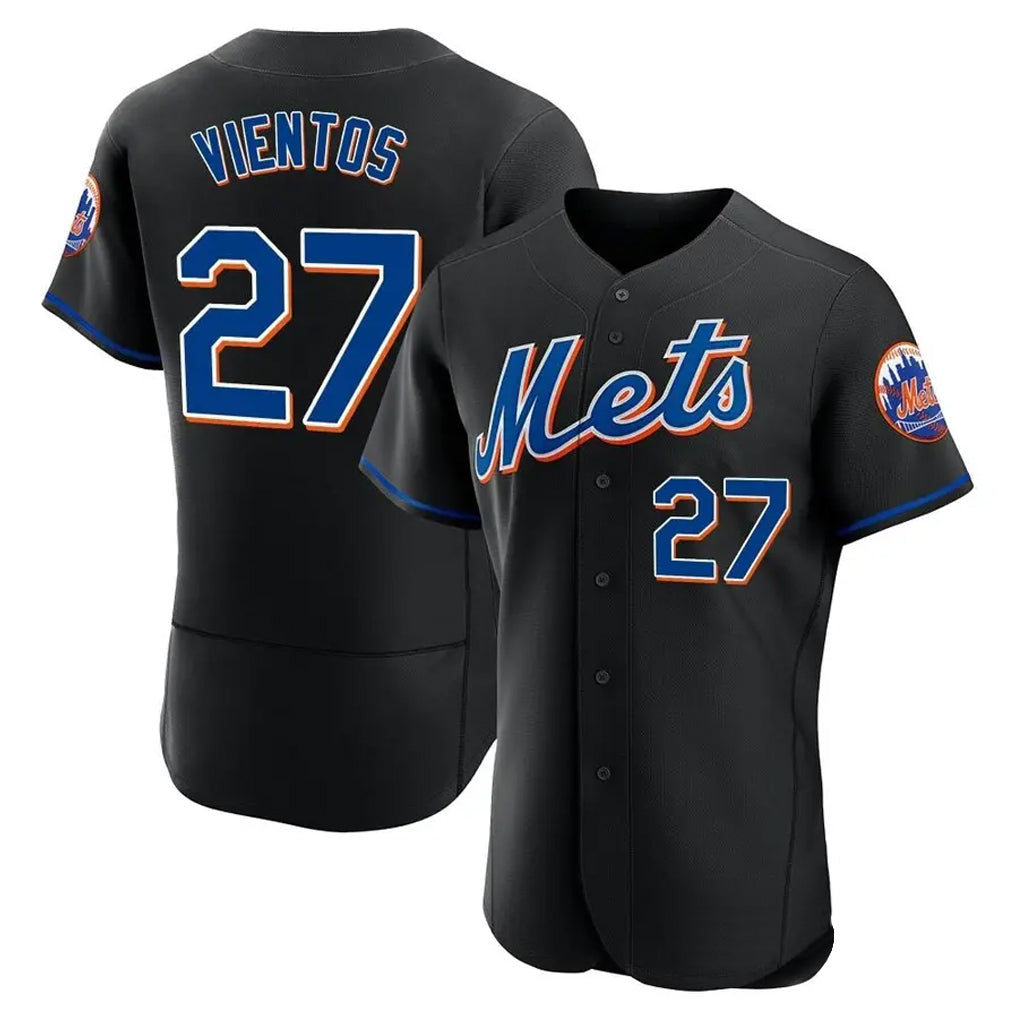 Lashops NY.Mets #27 Mark Vientos Player Black Replica Home Limited Elite Stitched Jerseys