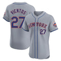 Lashops NY.Mets #27 Mark Vientos Player Gray Road Limited Elite Home Stitched Jerseys