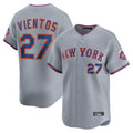 Lashops NY.Mets #27 Mark Vientos Player Gray Road Limited Home Stitched Jerseys