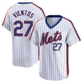 Lashops NY.Mets #27 Mark Vientos Player White Cooperstown Collection T-shirt Game Stitched Jerseys