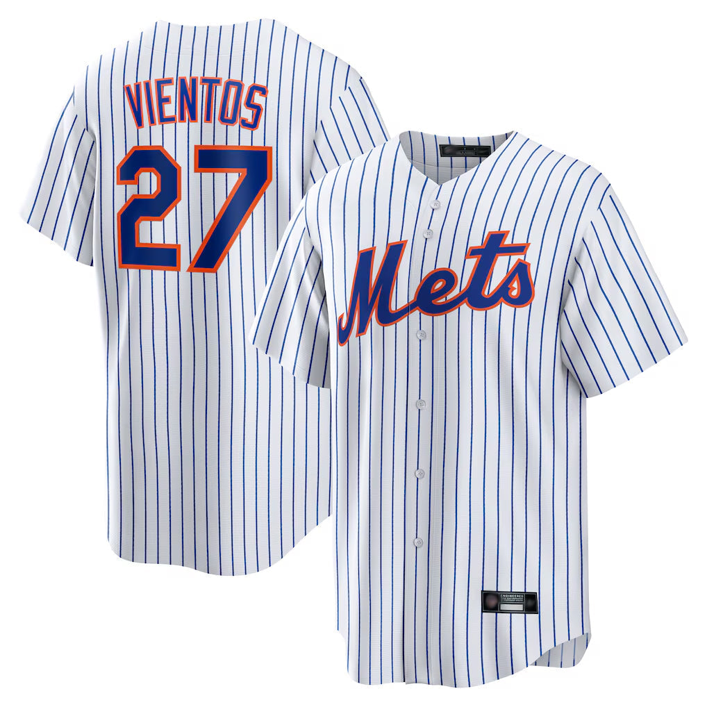 Lashops NY.Mets #27 Mark Vientos Player White Home Game Stitched Jerseys