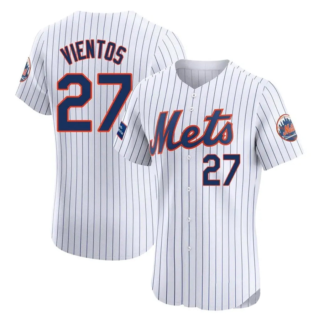 Lashops NY.Mets #27 Mark Vientos Player White Home Limited Elite Stitched Jerseys