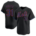 Lashops NY.Mets #31 Mike Piazza Player Black Alternate Home Limited Stitched Jerseys
