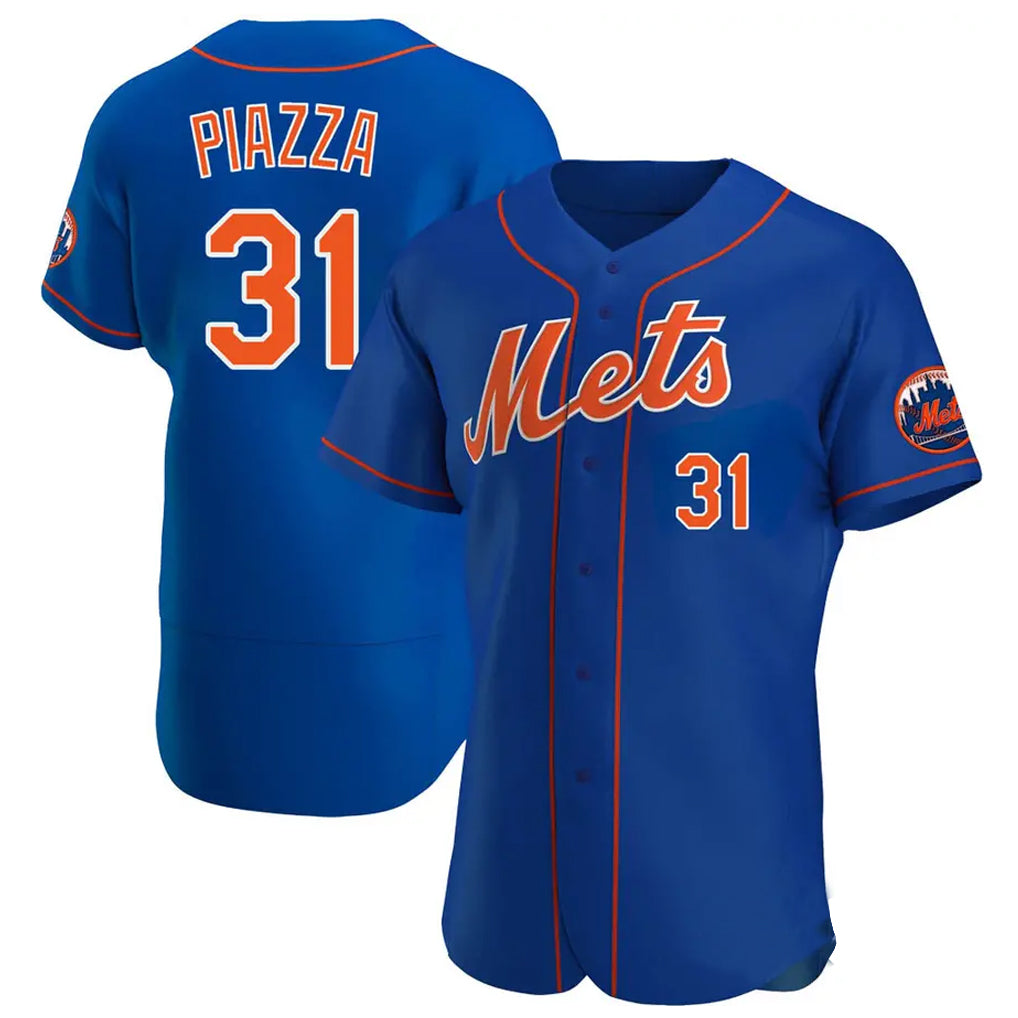 Lashops NY.Mets #31 Mike Piazza Player Royal Limited Elite Home Stitched Jerseys