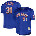Lashops NY.Mets #31 Mike Piazza Player Royal Mitchell & Ness Cooperstown Collection Home Limited Stitched Jerseys