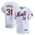 Lashops NY.Mets #31 Mike Piazza Player White Home Replica Stitched Jerseys