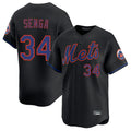 Lashops NY.Mets #34 Kodai Senga Player Black Alternate Home Limited Stitched Jerseys