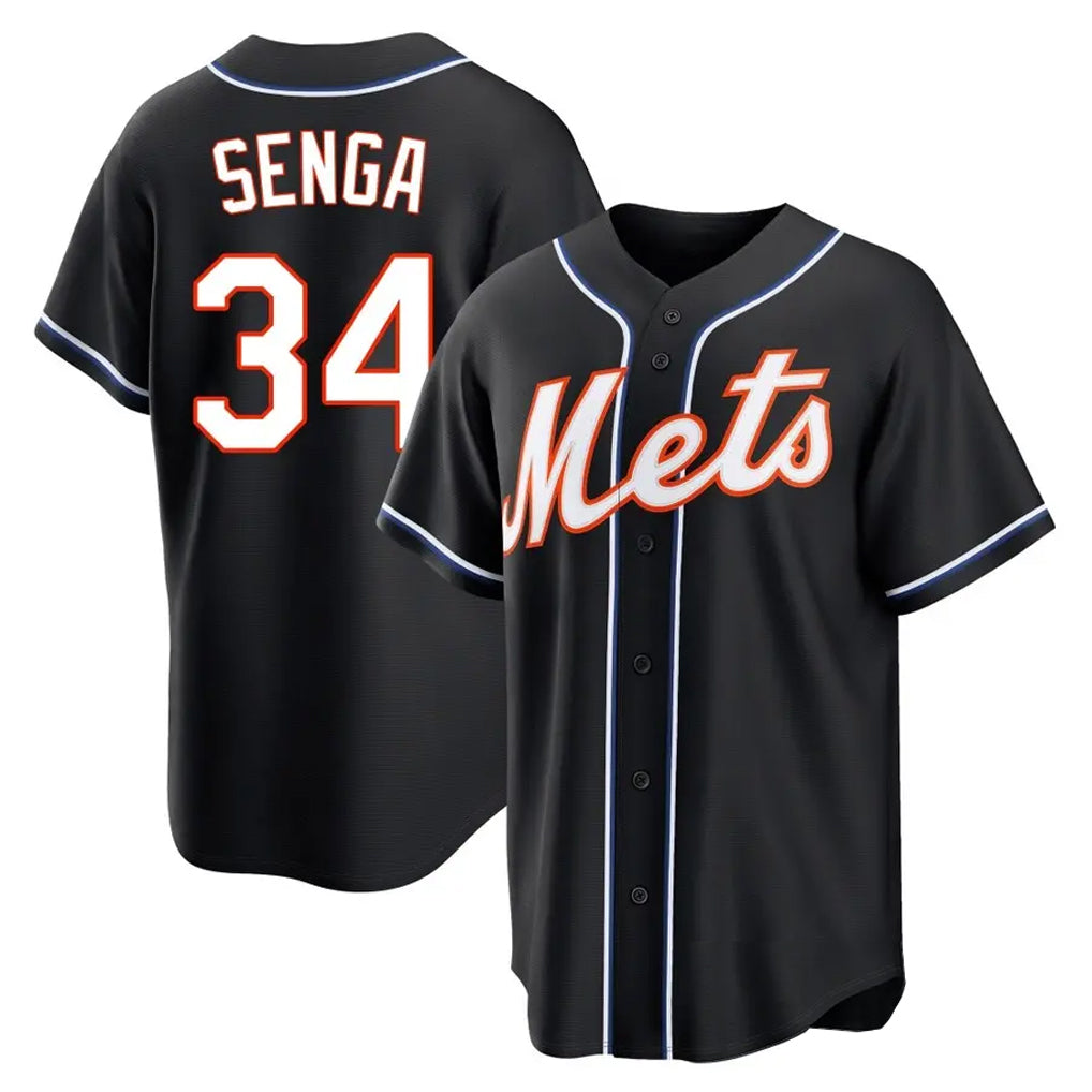 Lashops NY.Mets #34 Kodai Senga Player Black Fashion Out Game Stitched Jerseys