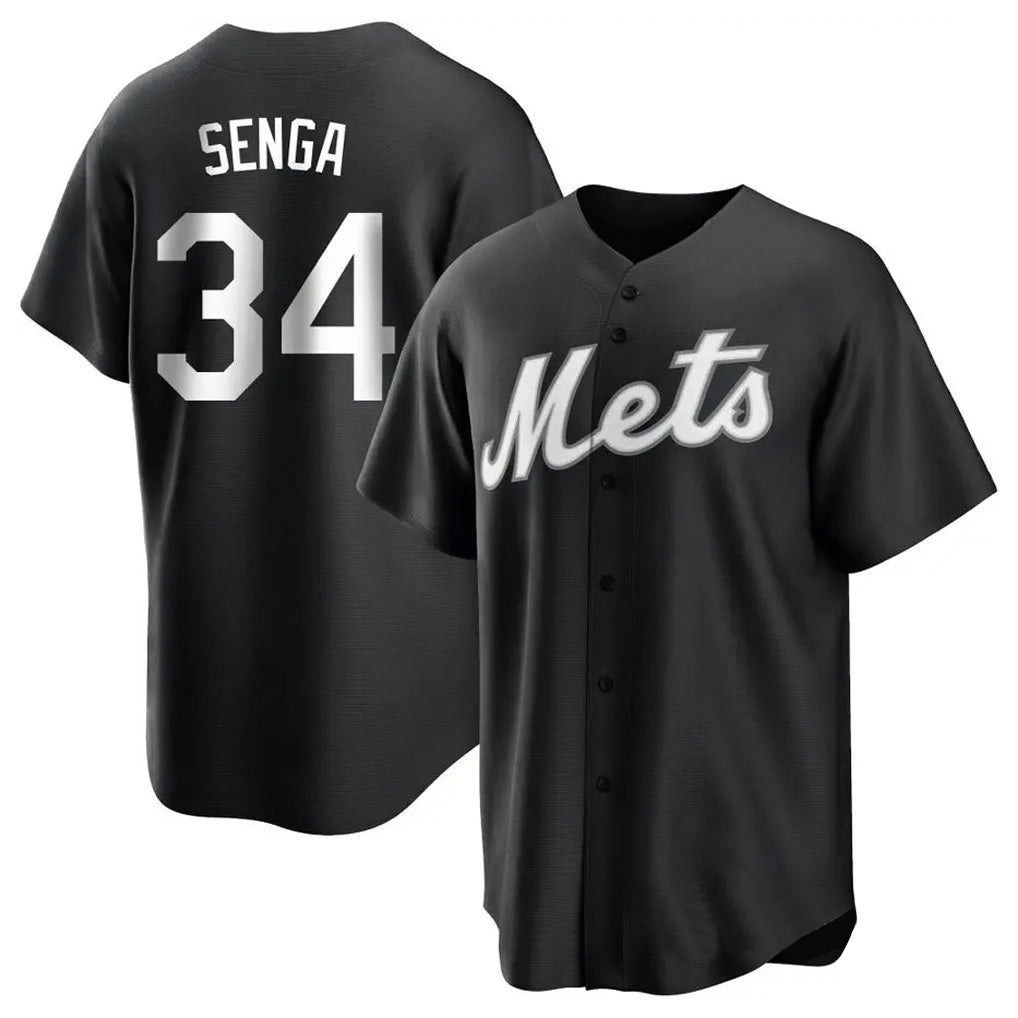 Lashops NY.Mets #34 Kodai Senga Player Black Home Game Stitched Jerseys