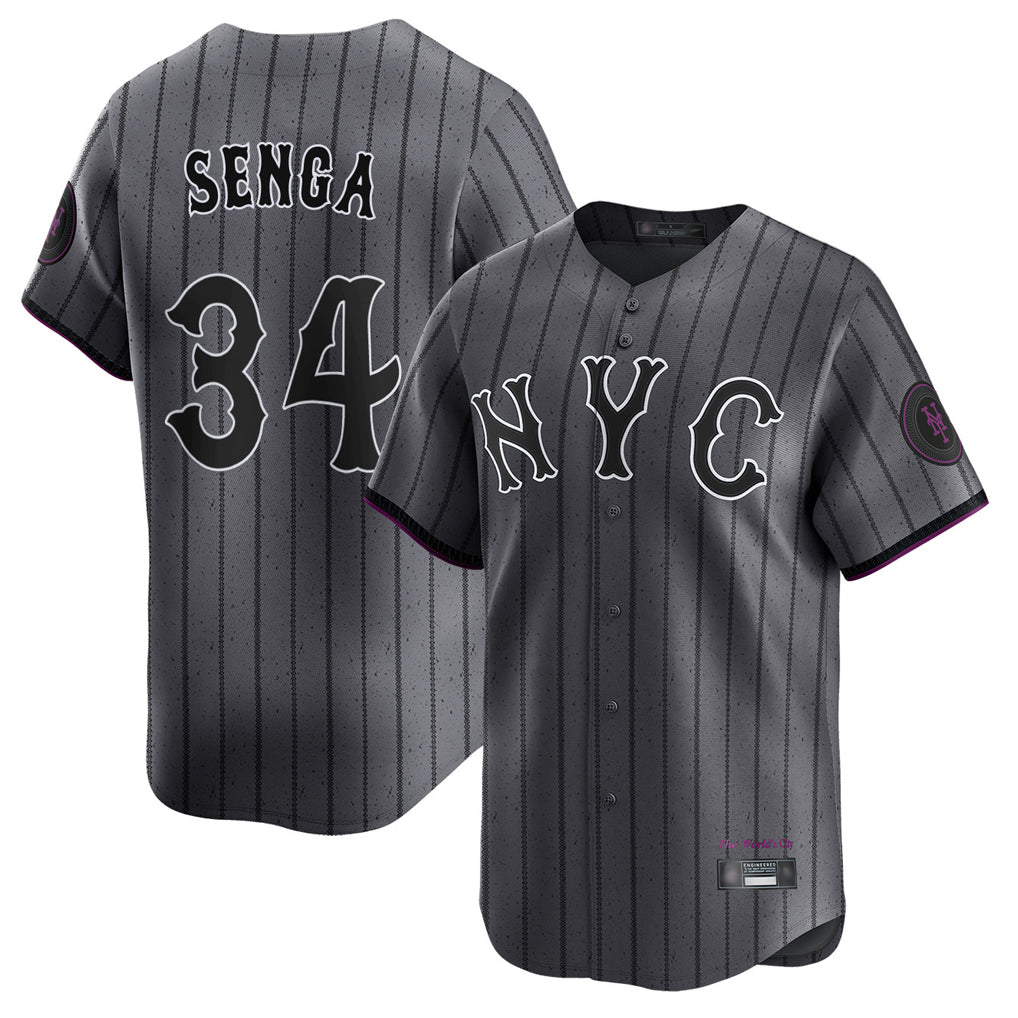 Lashops NY.Mets #34 Kodai Senga Player Gray City Connect Limited Stitched Jerseys