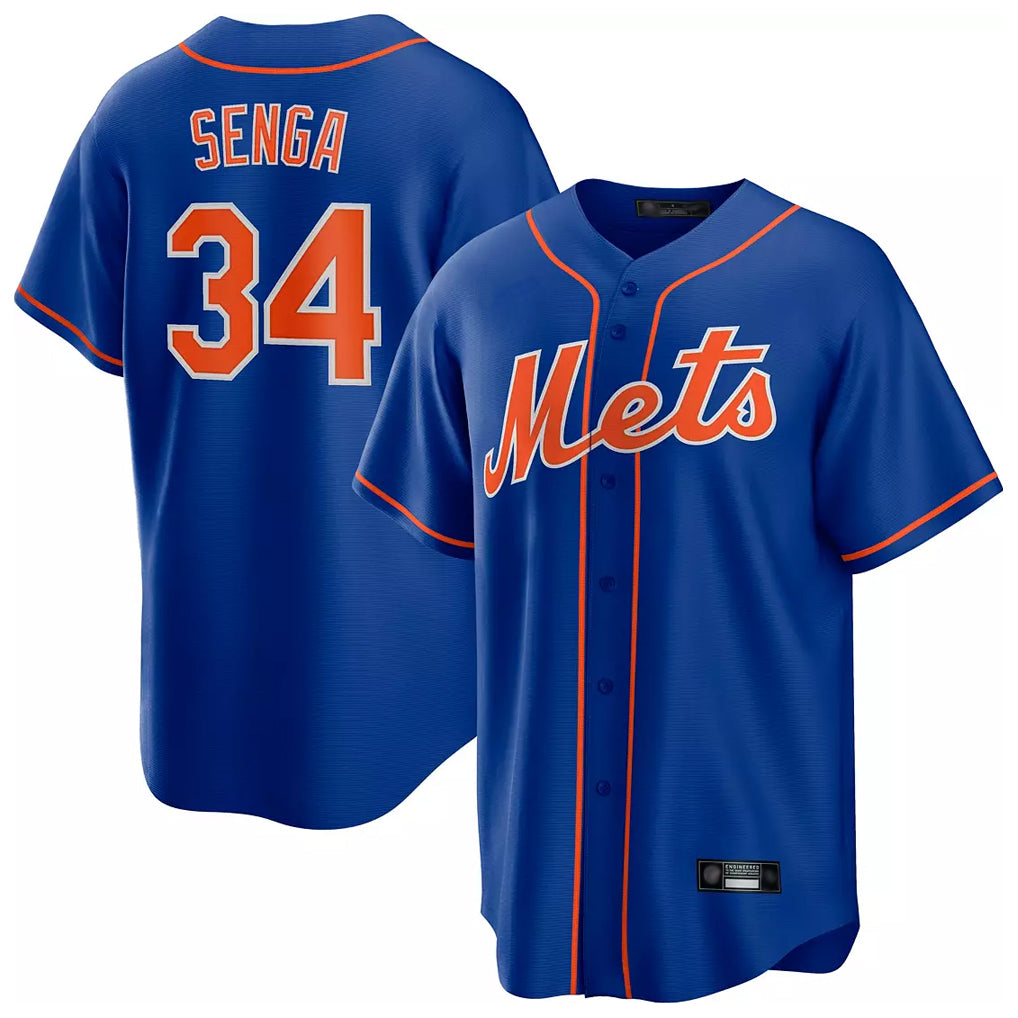 Lashops NY.Mets #34 Kodai Senga Player Royal Home Game Stitched Jerseys