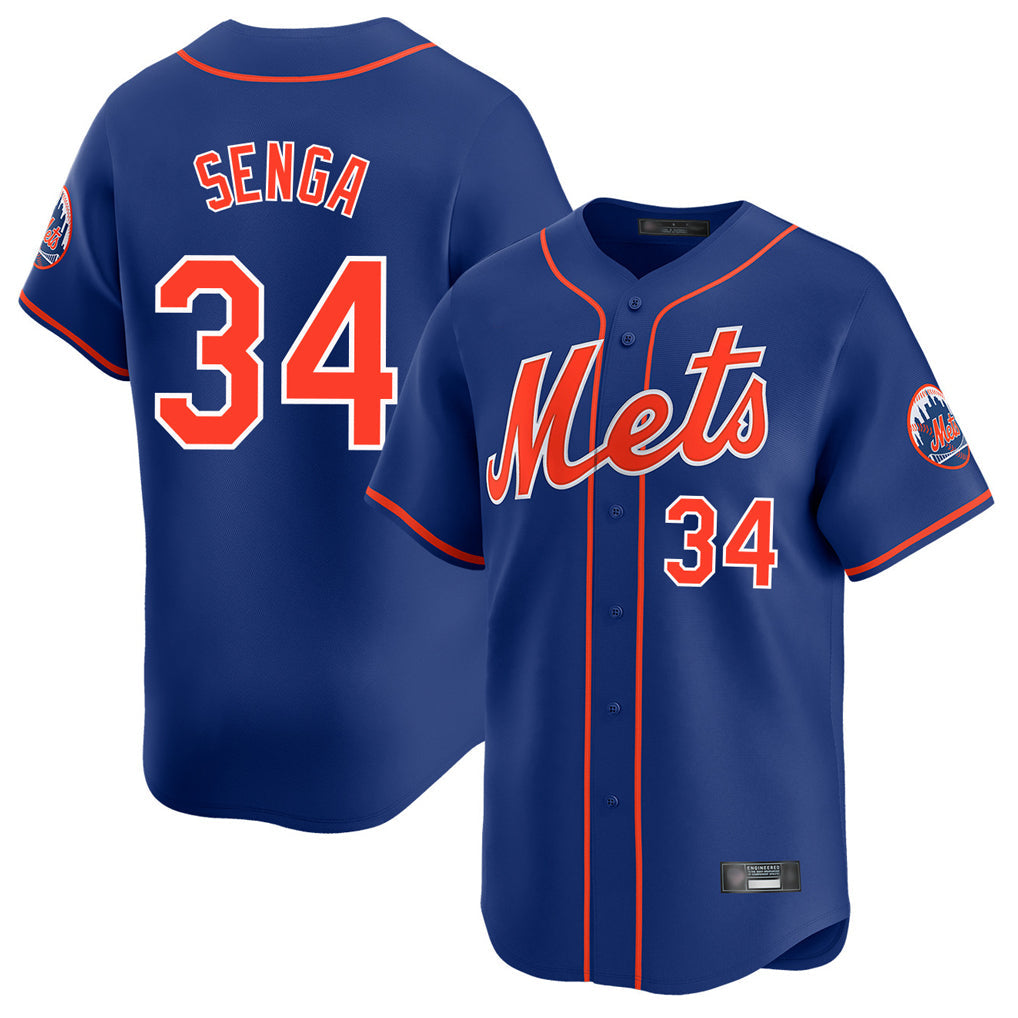 Lashops NY.Mets #34 Kodai Senga Player Royal Home Limited Stitched Jerseys