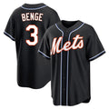 Lashops NY.Mets #3 Carson Benge Player Black Fashion Out Game Stitched Jerseys